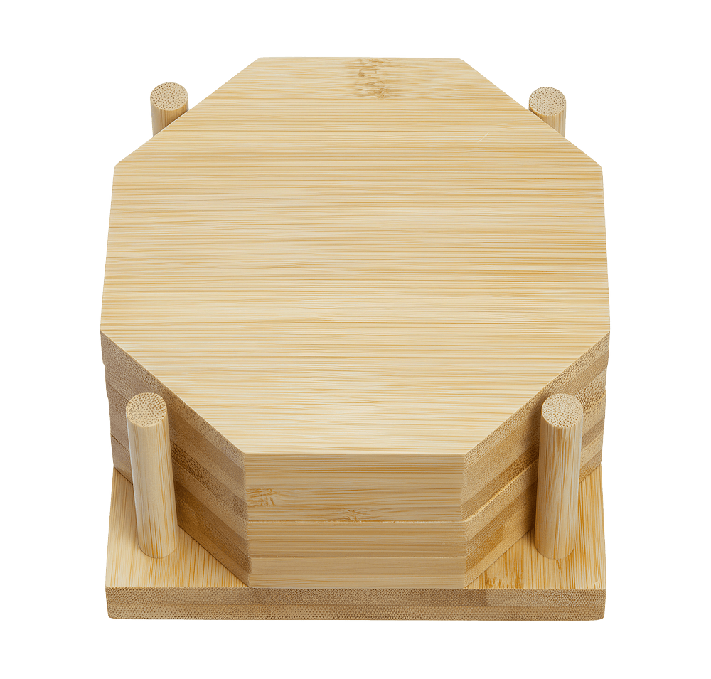 Bamboo 4-Piece Coaster Set-default