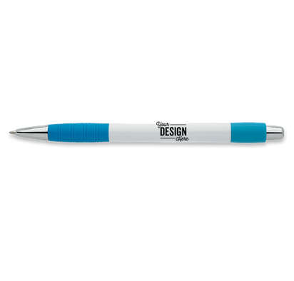 Element White Body Grip Pen (black ink) - Turquoise