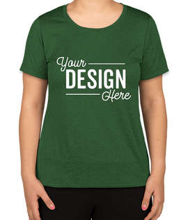 Sport-Tek Women's Heather Contender Performance Shirt - Color: Forest Green Heather
