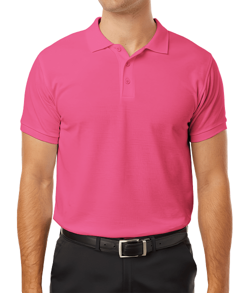 AllPro Blended Pique Polo - Printed in Bright Pink