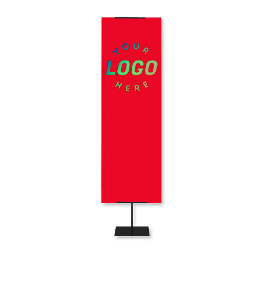 Full Color 24" x 92" Everyday Display Single-Sided Banner Kit in Red