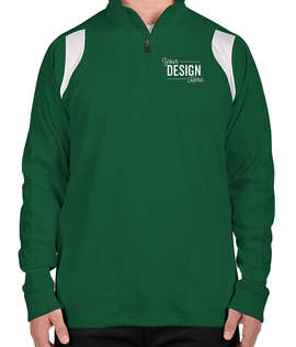 Team 365 Quarter Zip Performance Pullover - Color: Sport Forest / White