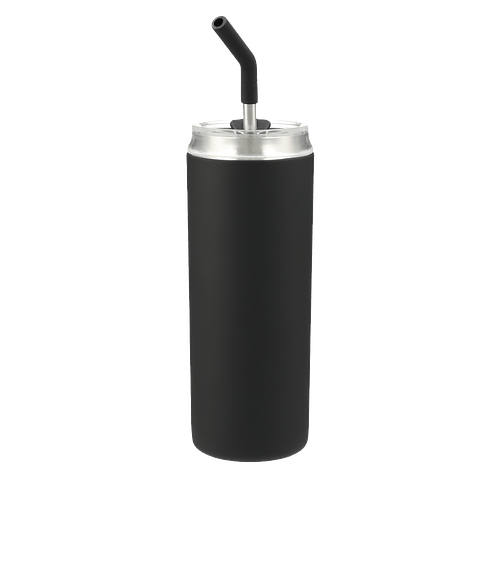 Mountain Sunset 20 oz. Marka Copper Vacuum Insulated Tumbler with Straw  in Black / Orange