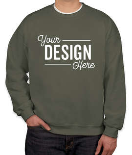 Gildan Midweight 50/50 Crewneck Sweatshirt - Color: Military Green
