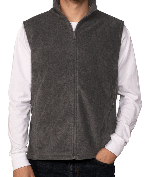 Columbia Steens Mountain Midweight Fleece Vest - Embroidered in Charcoal Heather
