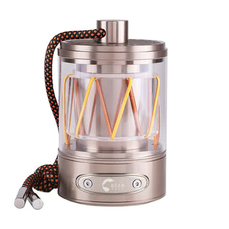 Laser Engraved Glamper Lantern Light Up Speaker in Brown