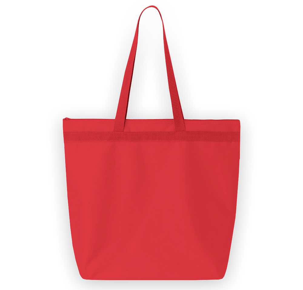Large Recycled Poly Zippered Tote Bag-default