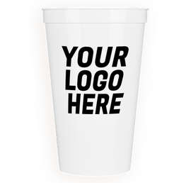 22 oz. Plastic Stadium Cup - Color: White