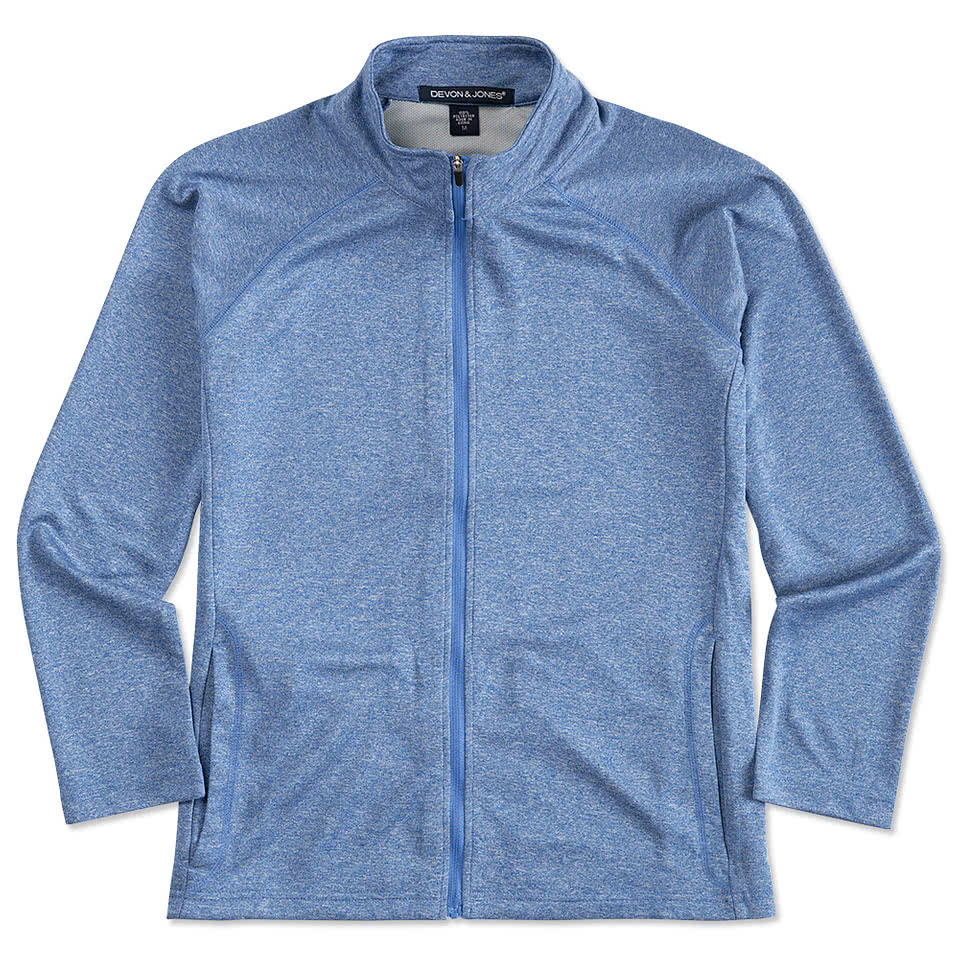 Devon & Jones Women's Heather Performance Full Zip