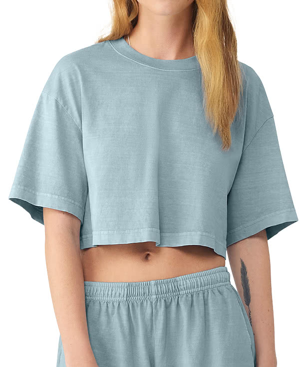 Bella + Canvas Women's Heavyweight Garment-Dyed Cropped T-shirt