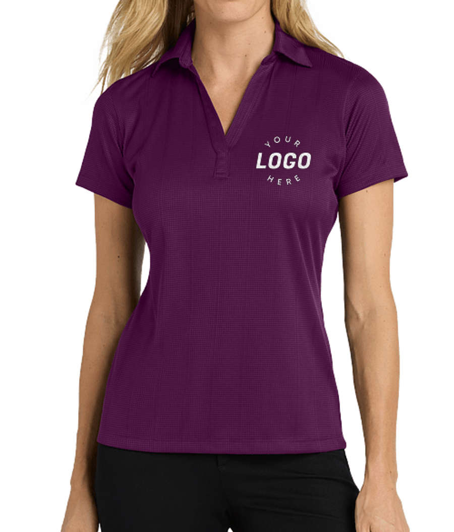 Port Authority Women's Fine Jacquard Performance Polo in Violet Purple