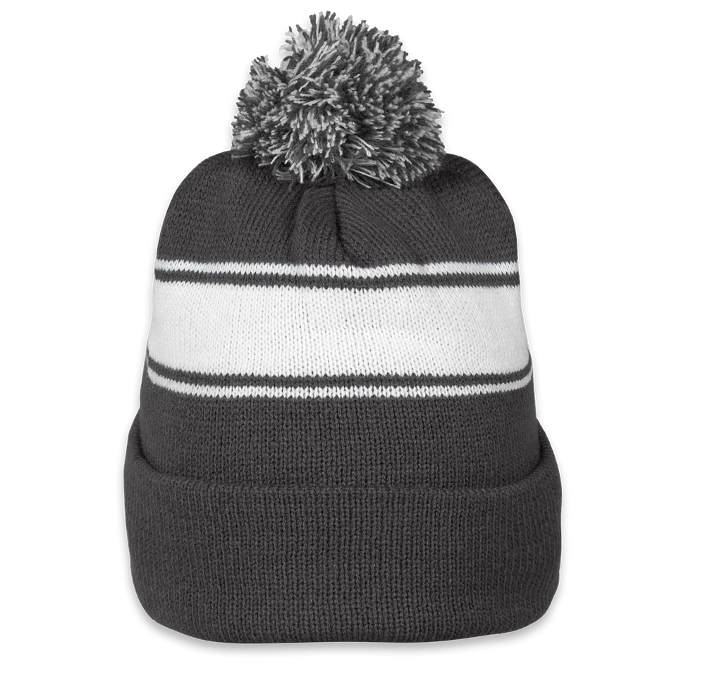 Sport-Tek Striped Pom Pom Beanie-default