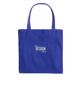Embroidered Large Gusseted Midweight 100% Cotton Canvas Tote - Color: Royal