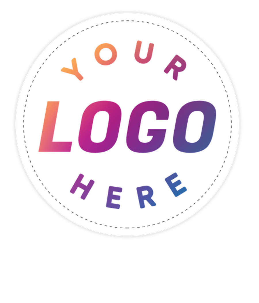Full Color 4 in. Vinyl Circle Sticker in White