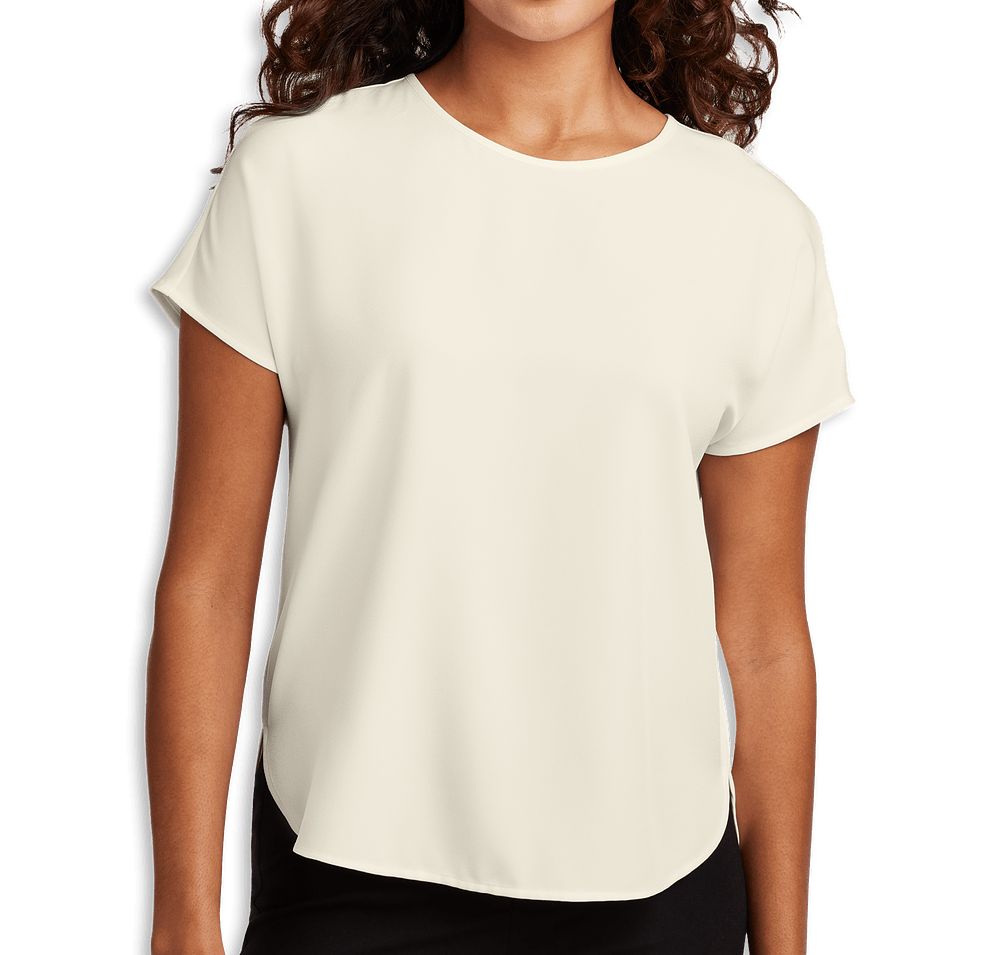 Mercer+Mettle Women's Stretch Crepe Crewneck Blouse-default