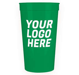 32 oz. Plastic Stadium Cup - Color: Green