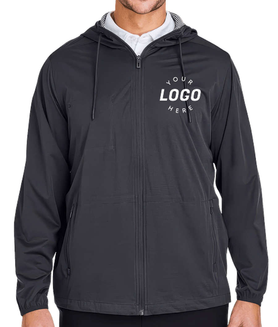 North End Network Recycled Lightweight Windbreaker - Printed in Carbon Heather