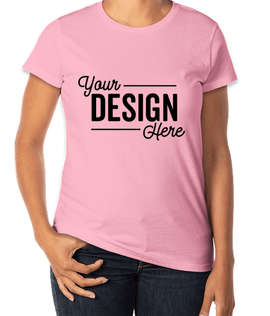 Gildan Women's Lightweight Jersey T-shirt - Color: Charity Pink