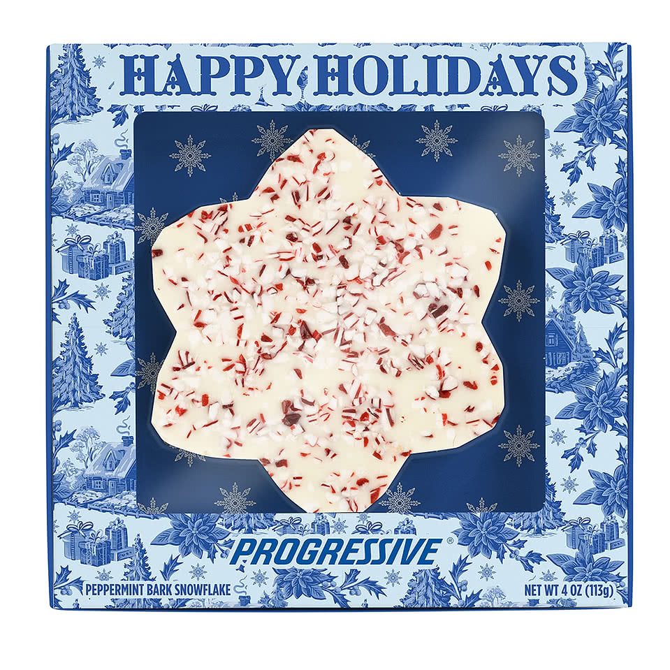 4 oz. Peppermint Bark Snowflake