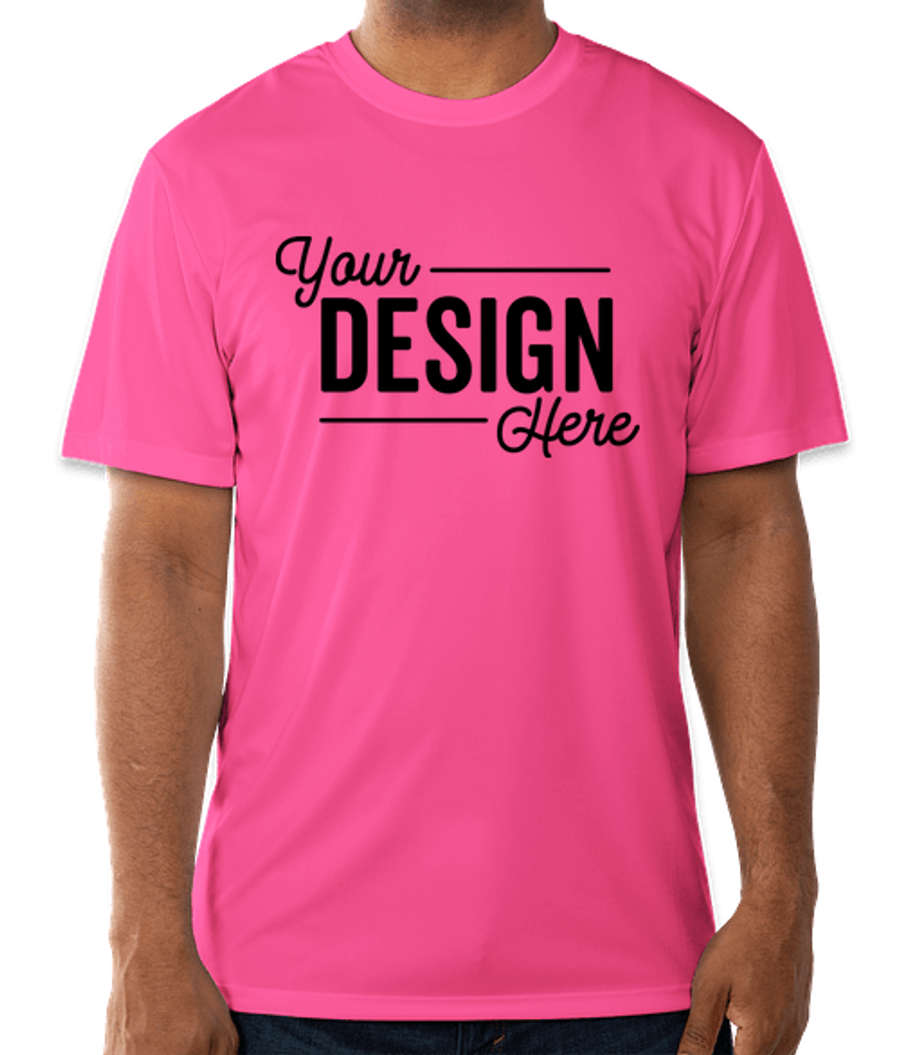 Hanes Sport Cool Dri Performance Shirt in Wow Pink