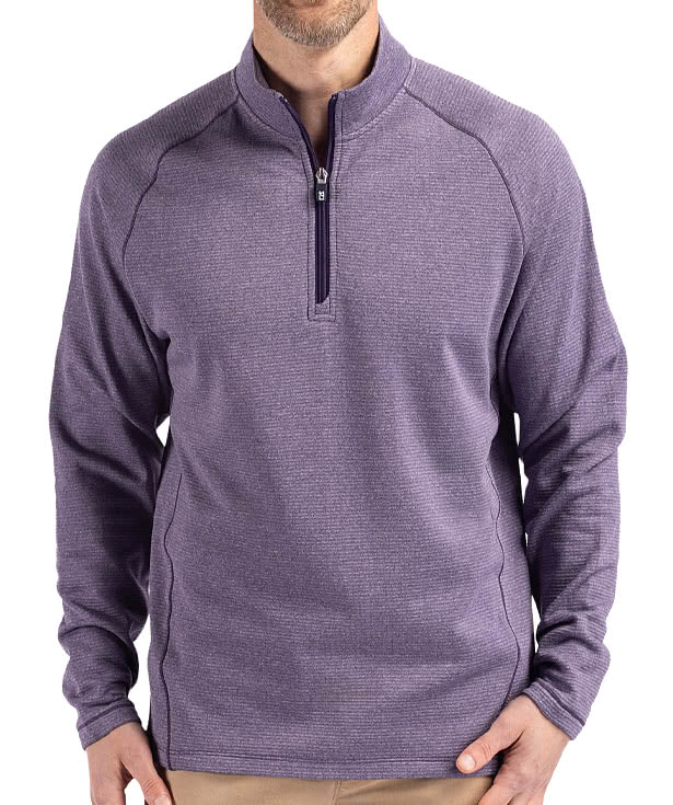 Cutter & Buck Peshastin Recycled Half Zip Grid Fleece Pullover