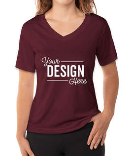 Reebok Women's V-Neck Performance Shirt - Color: Maroon