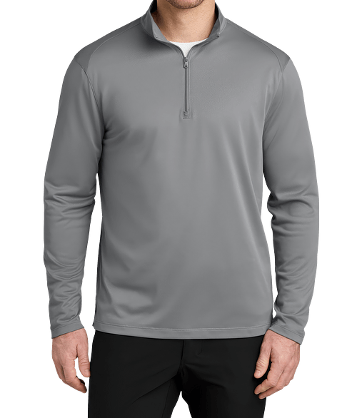Port Authority Wearever Performance Pique Quarter Zip Performance Shirt in Gusty Grey