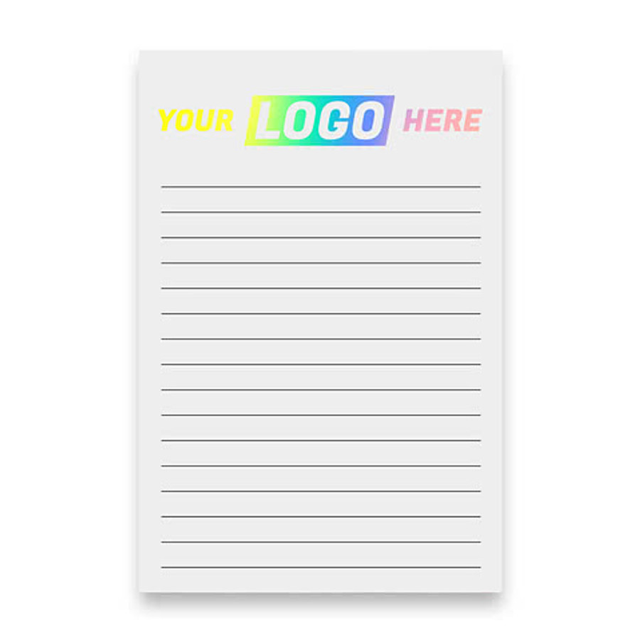 Full Color Souvenir 4" x 6" Lined Scratch Pad - 50 sheets/pad (Case of 250) in White