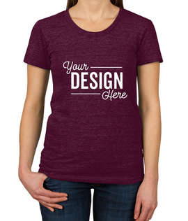 American Apparel Women's Slim Fit Tri-Blend Crewneck Track T-shirt