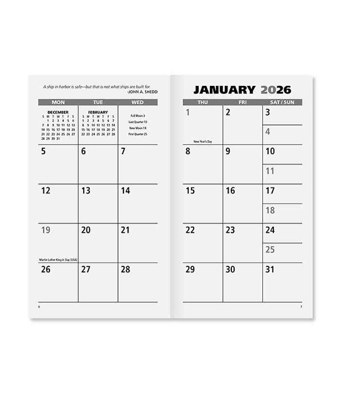 Full Color Promotional Monthly Pocket Planner