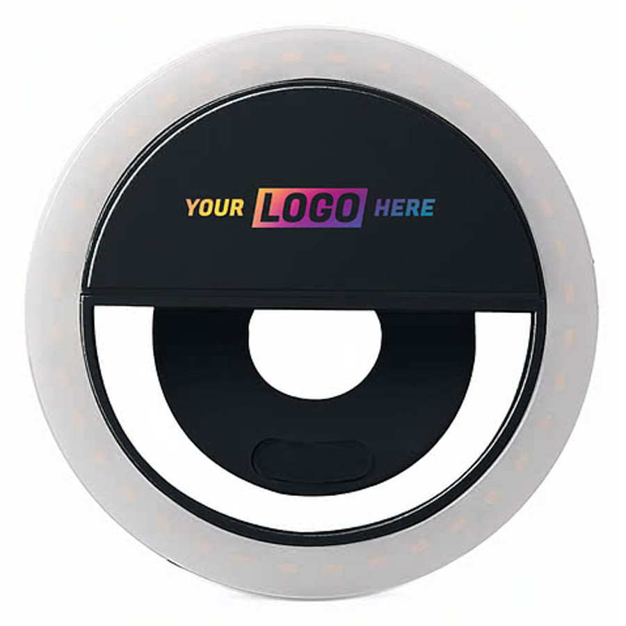 Full Color Clip On Adjustable Selfie Ring Light in White