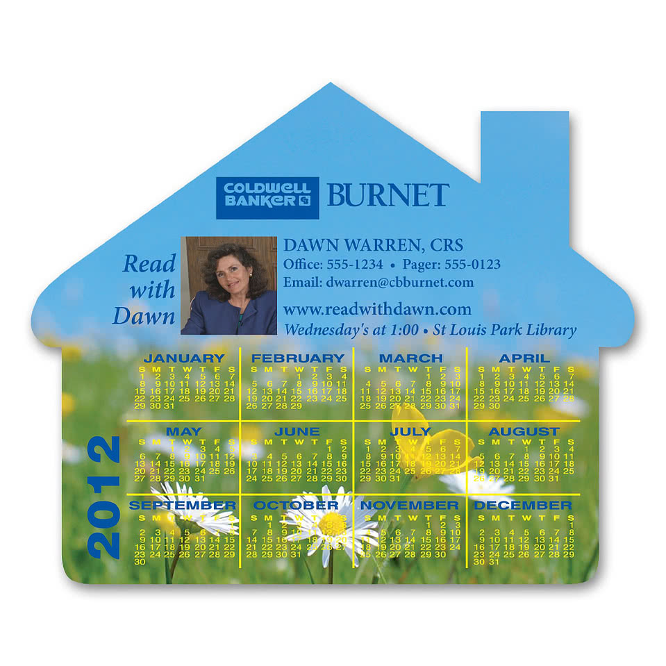 Full Color Re-Stick-It 4.5 in. x 3.75 in. House Shaped Reusable Decal