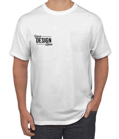 Jerzees 50/50 Pocket T-shirt - White