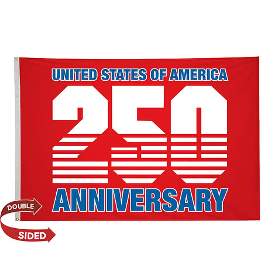 Full Color 4' x 6' Double Sided Nylon Flag in White