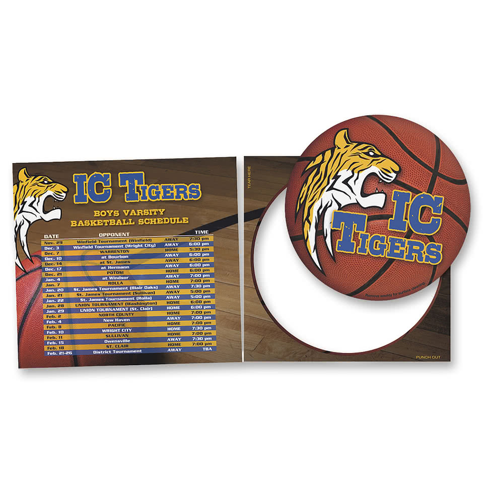Schedule Magnet w/ Circle Punch Out Car Sign