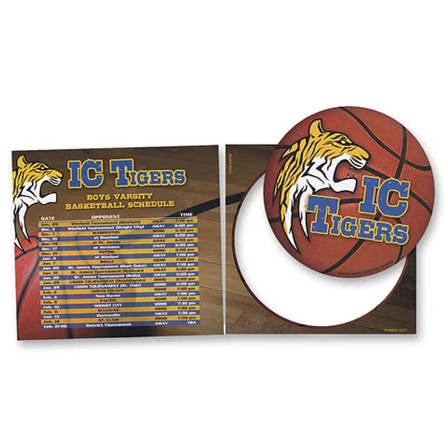 Schedule Magnet w/ Circle Punch Out Car Sign in White