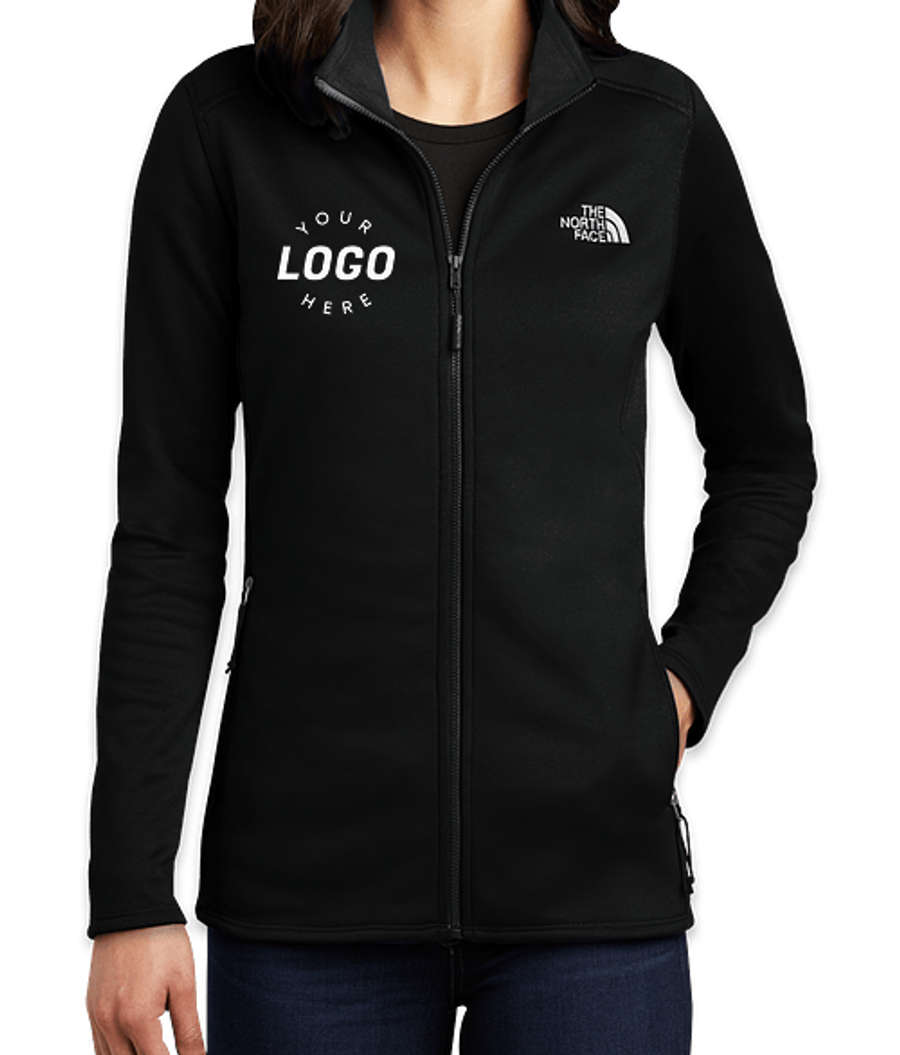 The North Face Women's Skyline Full Zip Fleece Jacket - Printed in TNF Black