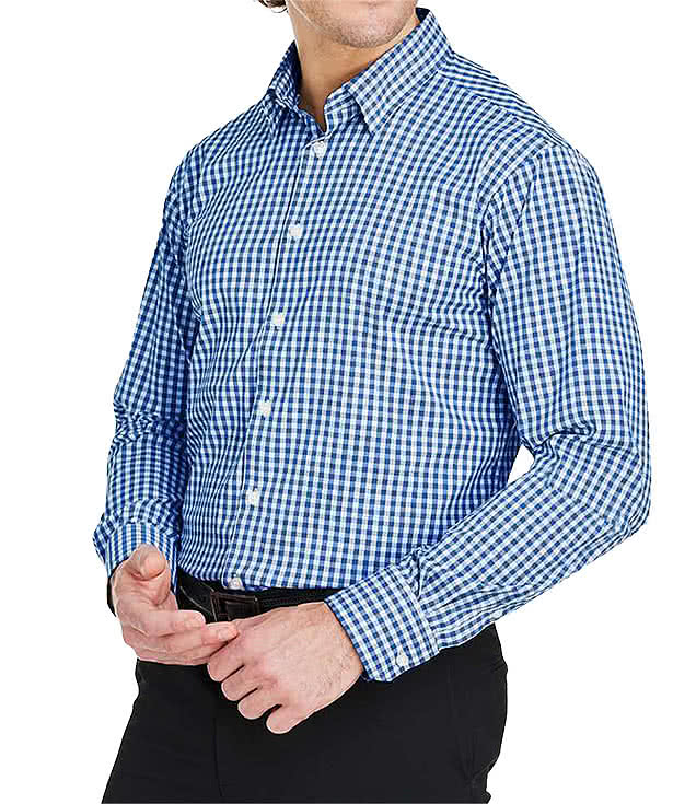 Devon & Jones CrownLux Gingham Performance Dress Shirt