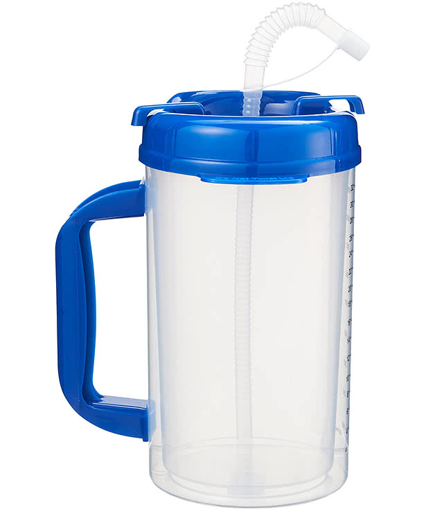 32 oz. Medical Tumbler with Straw and Measurements