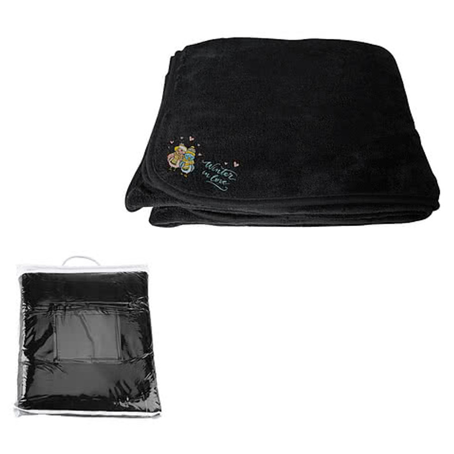 Chenille Micro Plush Fleece Blanket in GRAY