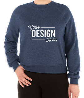 Alternative Apparel Women's Eco-Teddy Crewneck Sweatshirt - Color: Eco Navy