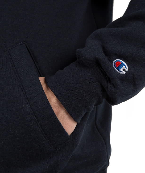 Embroidered Champion Powerblend Quarter Zip Pullover Sweatshirt