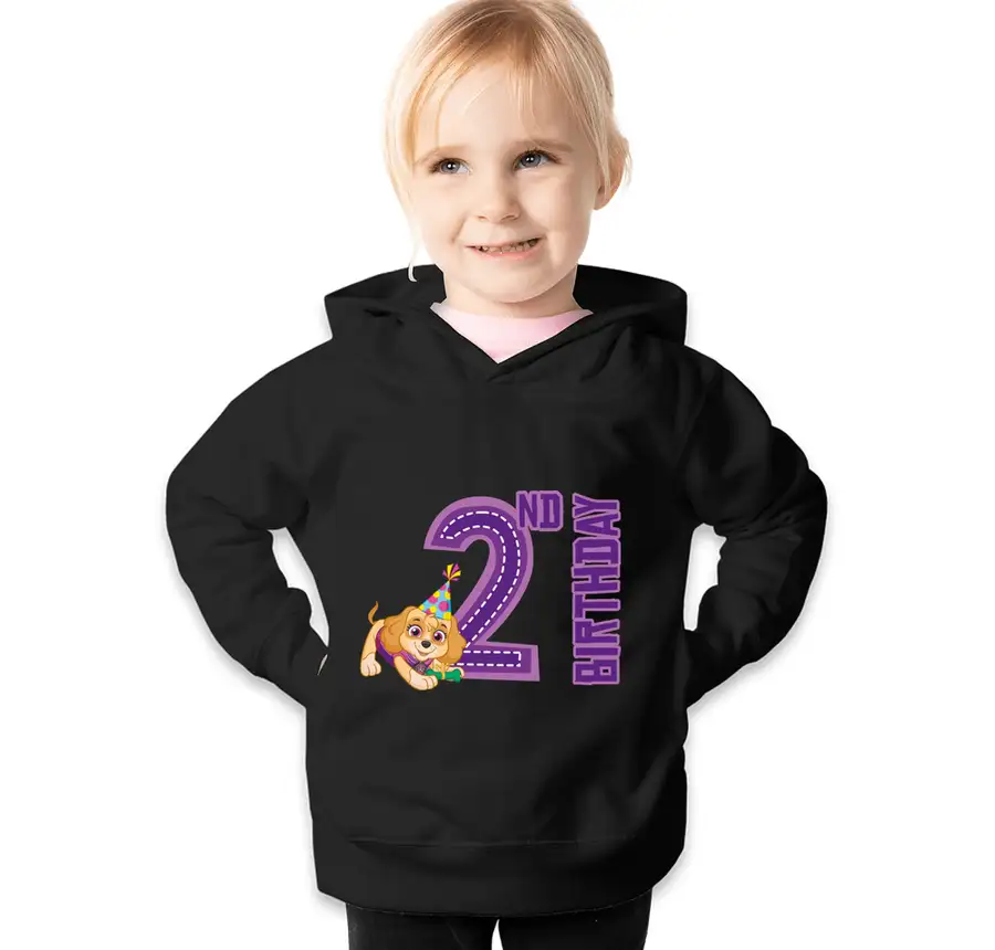 Paw Patrol - Birthday Skye - 2nd Birthday - Rabbit Skins Toddler Pullover Hoodie