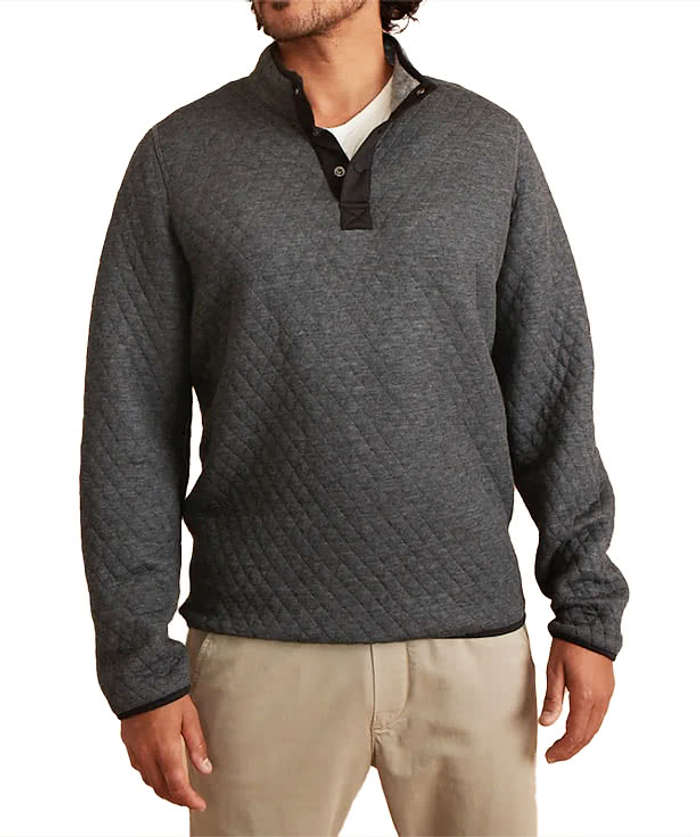 Marine Layer Corbet Quilted Snap Pullover