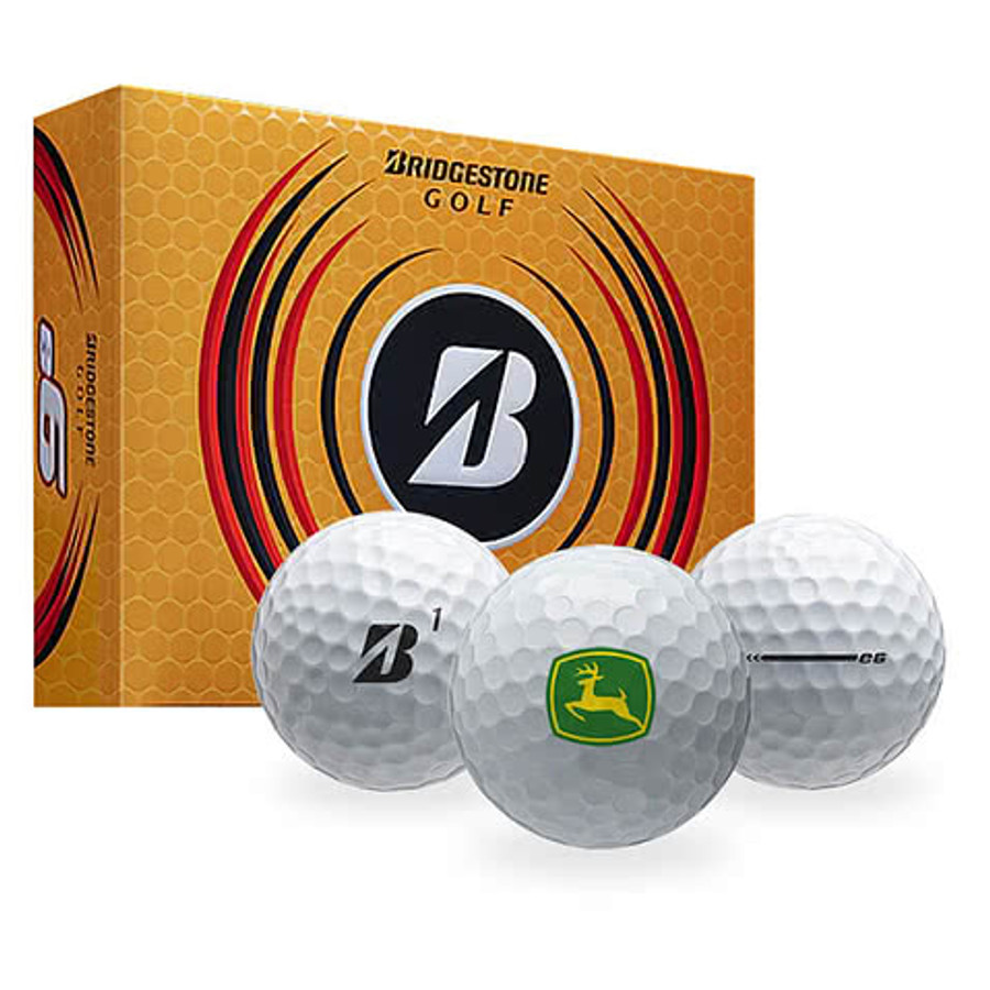 Full Color Bridgestone E6 Golf Balls (Box of 12) in White