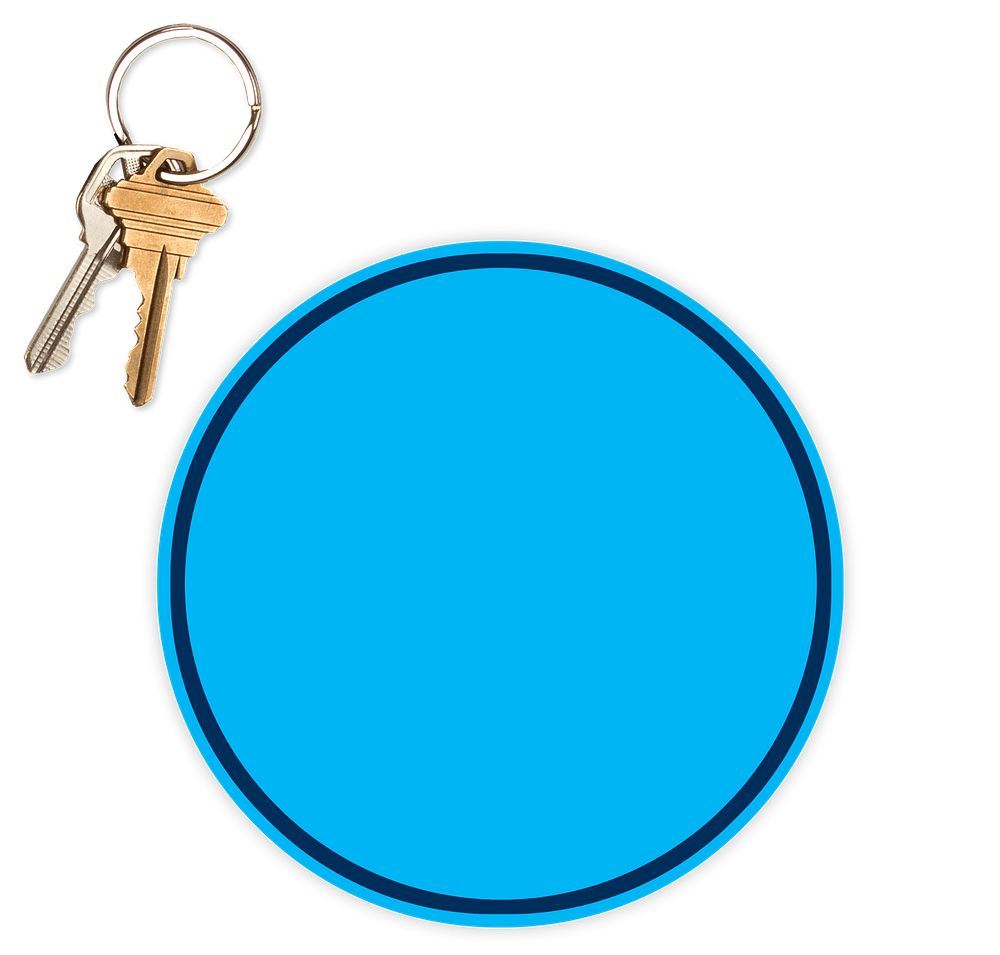 5.5 in. Circle Car Magnet w/ contrast trim-default