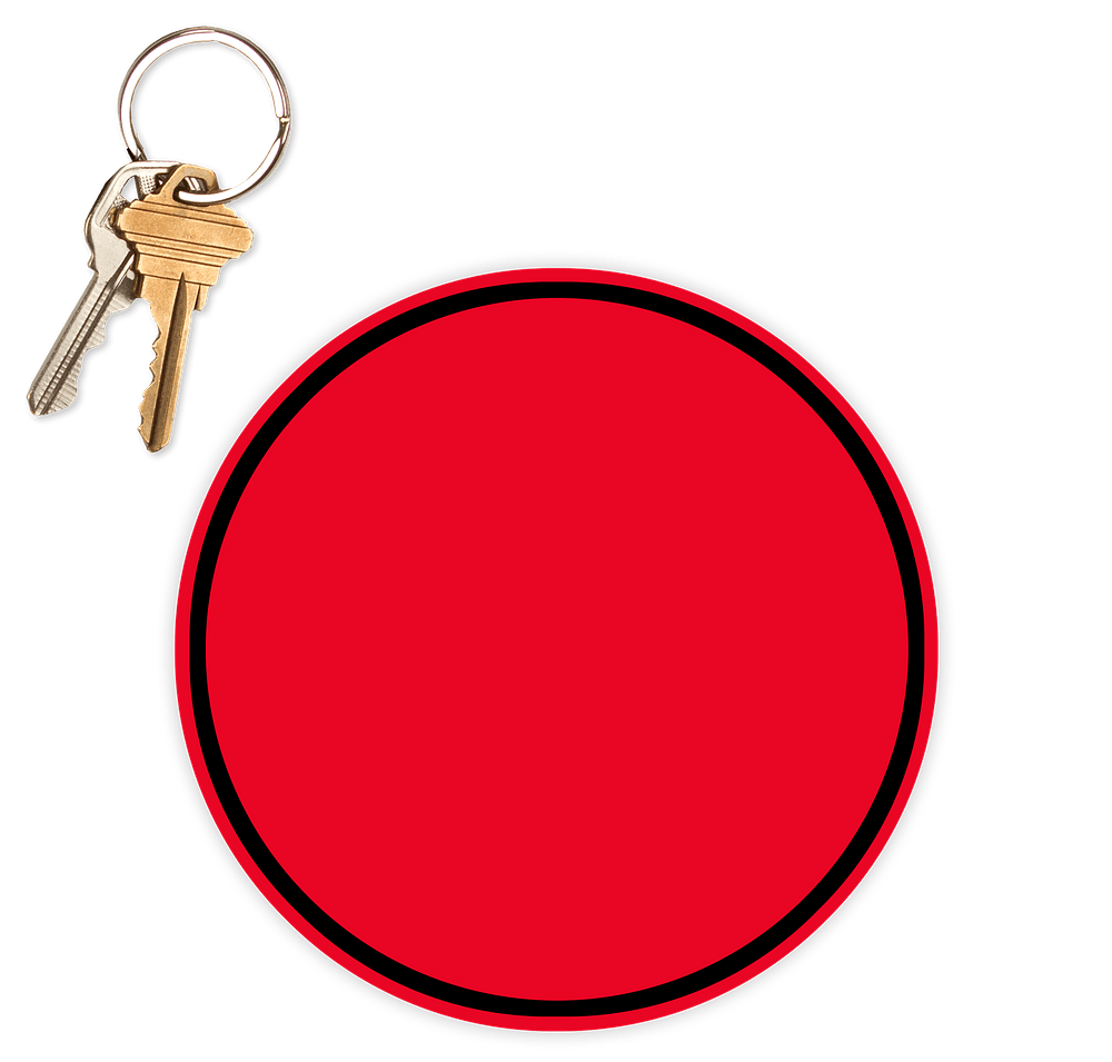 5.5 in. Circle Car Magnet w/ contrast trim-default