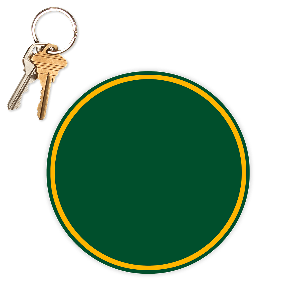 5.5 in. Circle Car Magnet w/ contrast trim-default