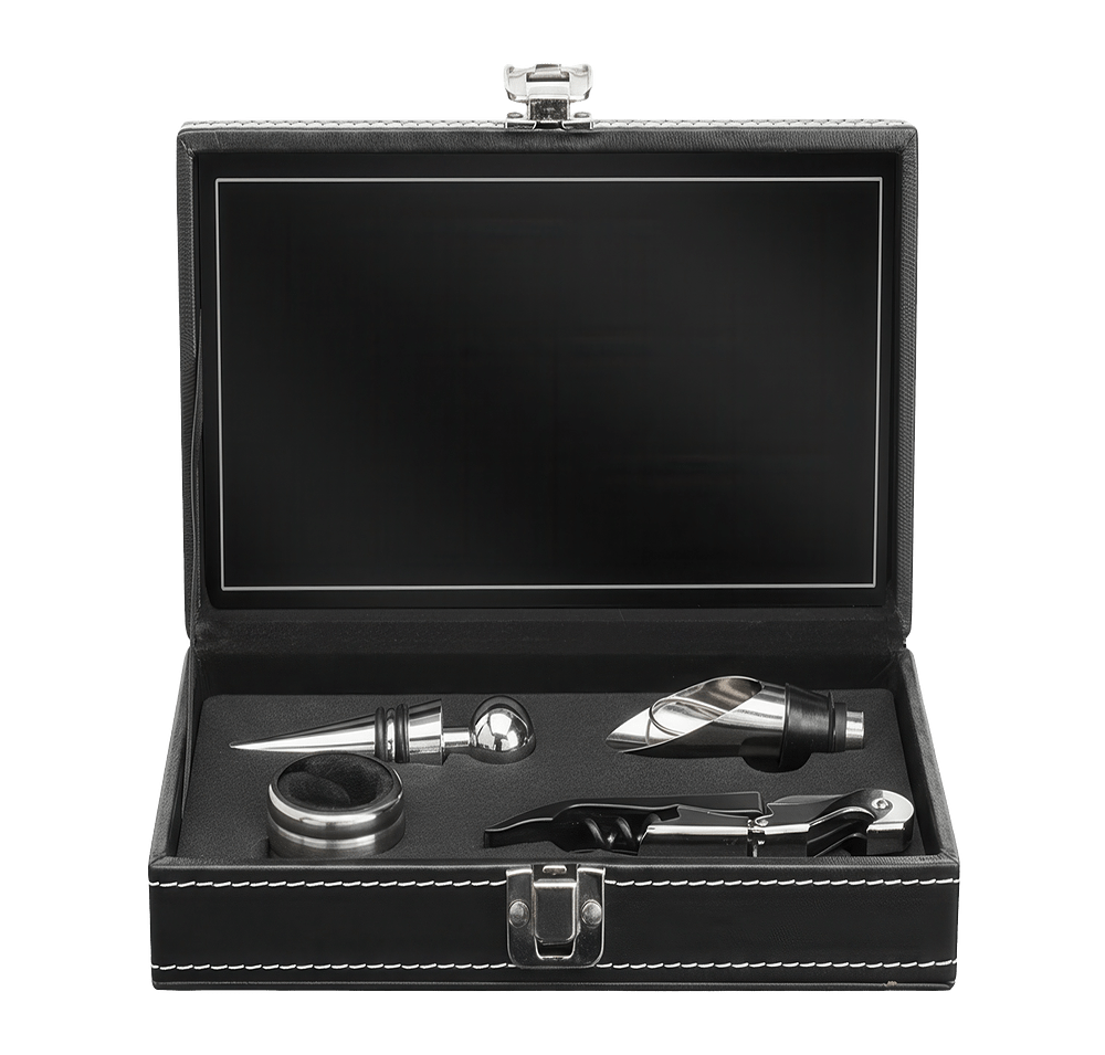 Laser Engraved Aikman 4 Piece Wine Accessory Set-default