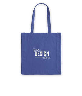 Tall Gusseted 100% Cotton Shopper Tote - Color: Royal Blue